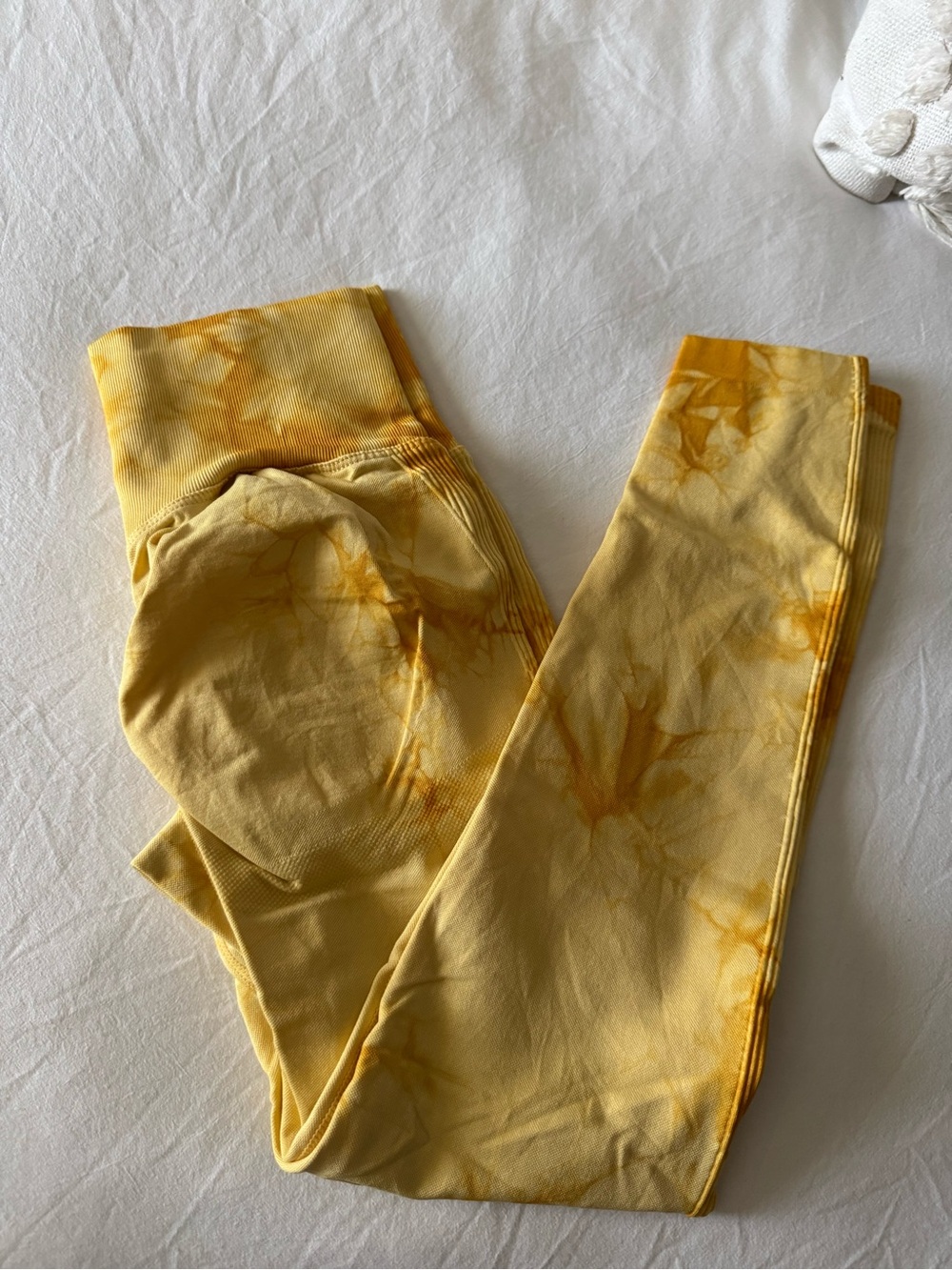 Yellow Tie-Dye Leggings